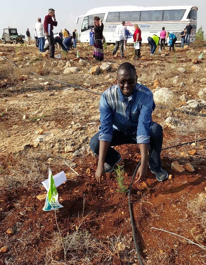 Apostle Joel Planting a Tree in Israel